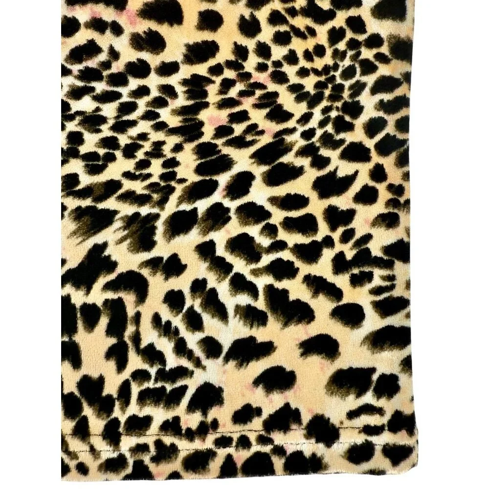 Vintage Y2K Expressions Leopard Print Lace Trim V-Neck Camisole Top Late 90s M - Picture 7 of 11